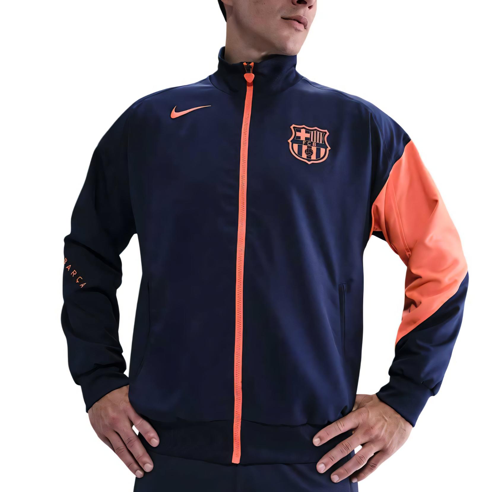 Nike Fc Barcelona Strike Third Men s Nike Dri-FIT Total 90 Soccer Anthem Jacket HM3334-410 XL