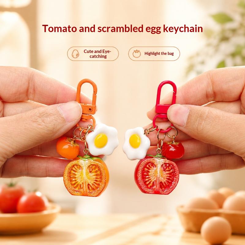Brelok 3D Czerwony Pomidor Żywiczny Owocowy Urok Uroczy Wisiorek Do Etui na Telefon/Torebki Idealny Prezent Urodzinowy Dla Kobiet i Dziewcząt
