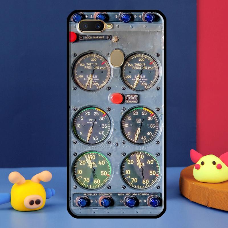 Aviation Aeroplane Pilot Cockpit Case For Oppo A91 A5 A9 A16 A76 A96 A58 A78 A98 A52 A72 A74 A94 A54 S A57 A77 A15 A17 Cover