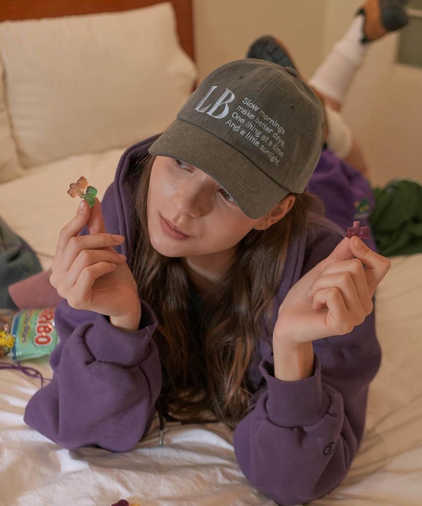 Lenibi Slow Morning Ball Cap Deep Gray