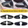 2PCS Pour Hyundai Accent Solaris I30 2017- Cache Rétroviseur Latéral de Porte Capuchon d'Aile Autocollant de Garniture Extérieure Accessoires de Voiture