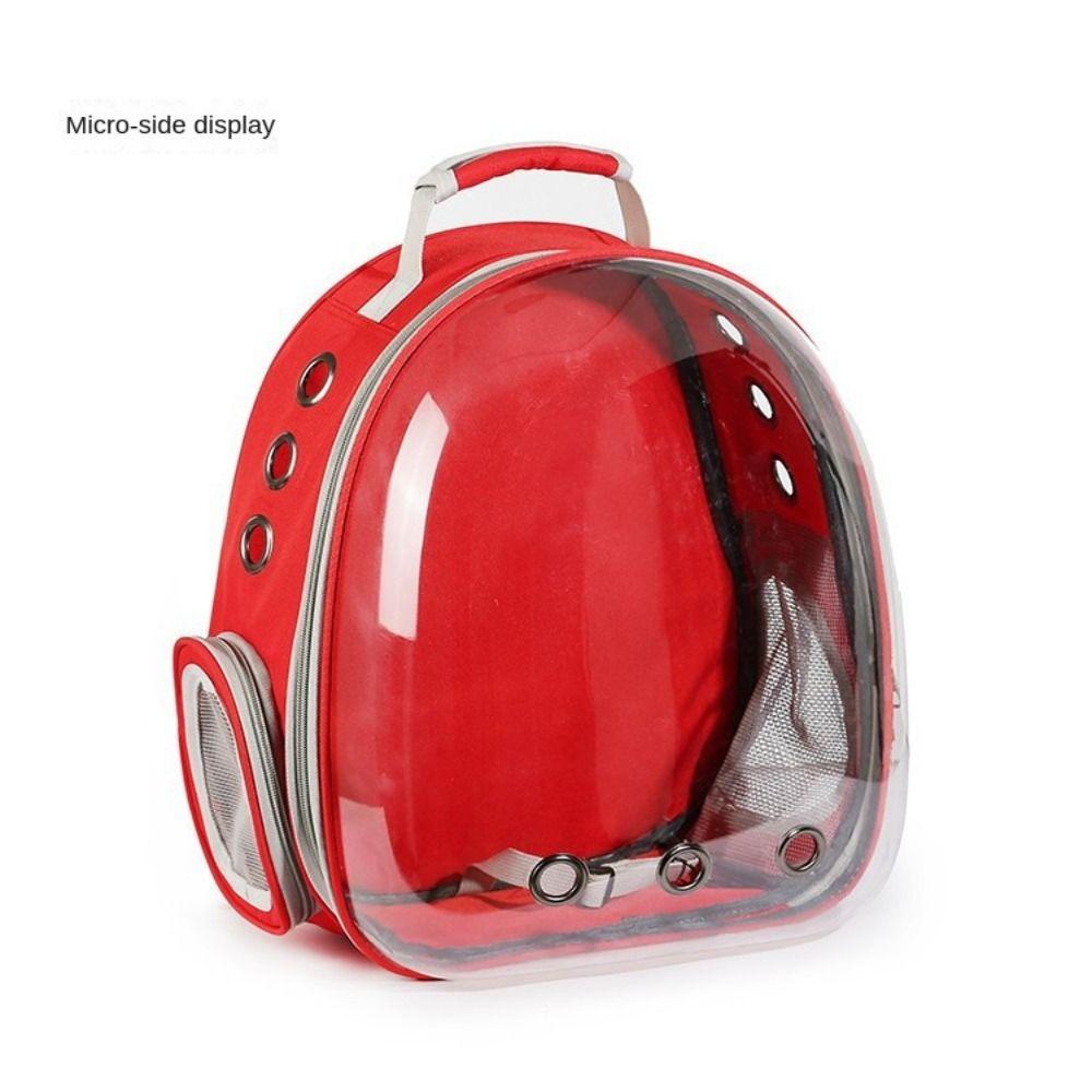 1Pcs Space Breathable Transparent Pet Backpack Portable Transport Carrier Puppy Dog Backpack Plastic Cat Carrying Bags