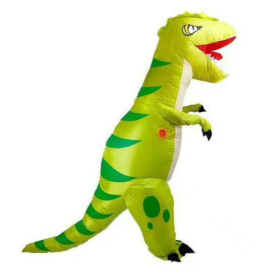 Halloween Kinder T-Rex aufblasbares Kostüm - Lustige Dinosaurier-Maskottchen für Partys