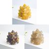 Water Crystal Decorative Figurine With Crown Nine Tails Fox For Modern Desk Display