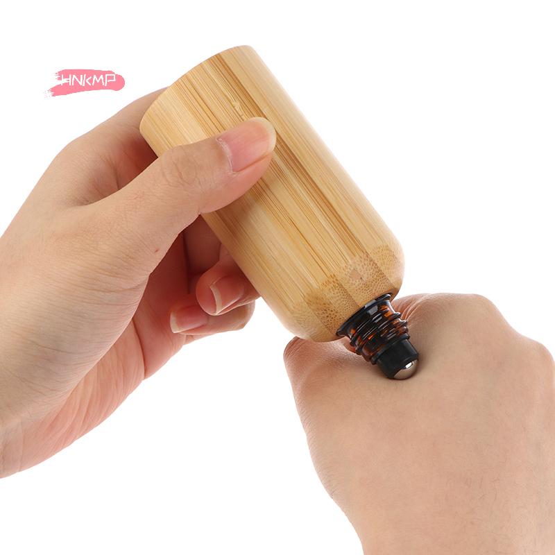 Bambu Glas Roll-on Flaska 1 st 10/20/30/50/100 ml Eterisk Olja Parfym Återfyllningsbar med Rullkula Lock