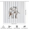 Unframed Elephant Shower Curtain Woodland Animal Bathroom Decor Nature Forest Wildlife Washable Liner Modern Farmhouse Home Deco
