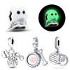 New In Glow-In-The-Dark Boo Ghost Charm Beads Fits Bracelets Necklace Women Luxury Firefly Pendants Bead Jewelry Party Gift