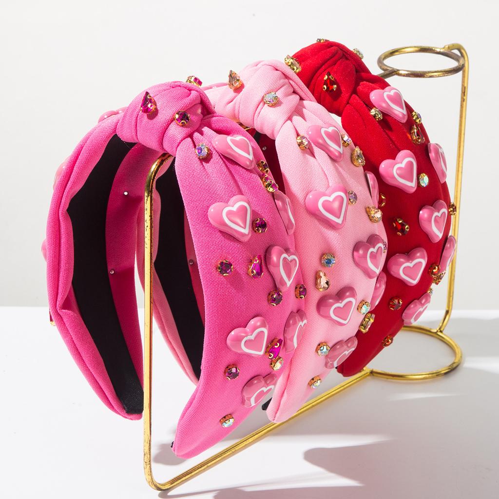Fashionable New Style Sweet Heart-shaped Wide-edge Knot Headband for Hair Accessories During Festivals