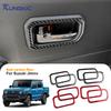 Real Soft Carbon Fiber For Suzuki Jimny      2024 2025 Car Door Inner Handle Frame Trim Sticker