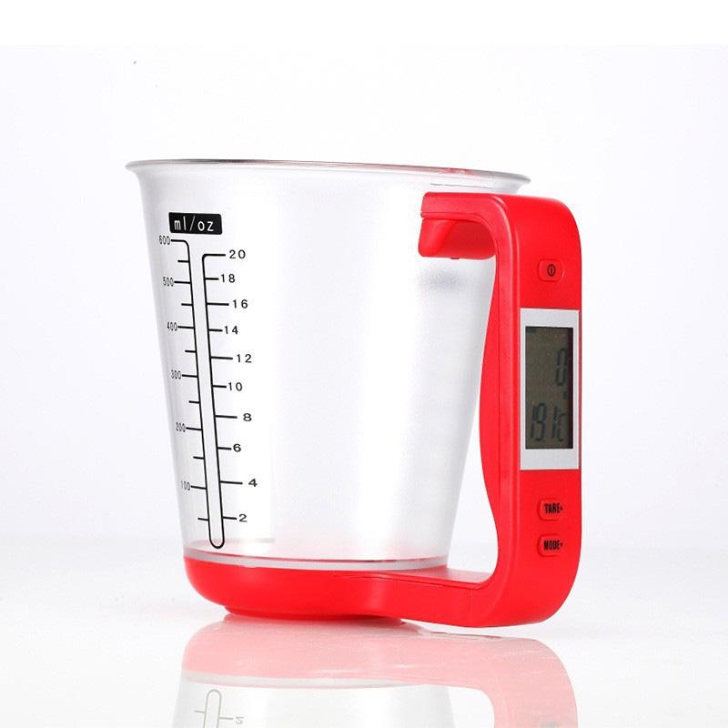 1pc Kitchen Scales with LCD Display 1000g/1g Measuring Cup Kitchen Mixing Bowl Temperature Measurement Cups Kitchen Baking Tools