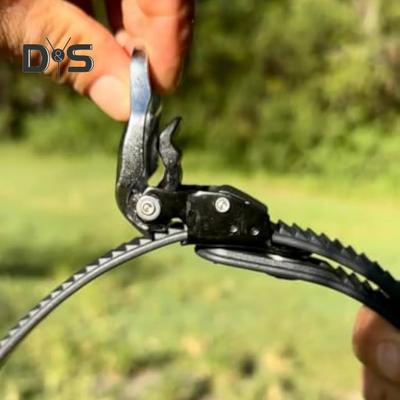 Alça de trava de aperto resistente, compacta, portátil, conectável, multiuso, cintas de catraca, fivela de catraca de metal ajustável
