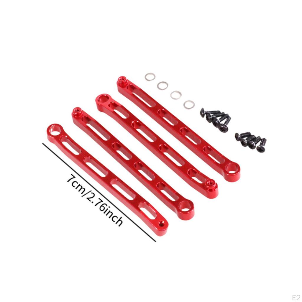 4 Metal Chassis Support Rods for Remote Control Cars, Compatible with 1:12 Scale Models