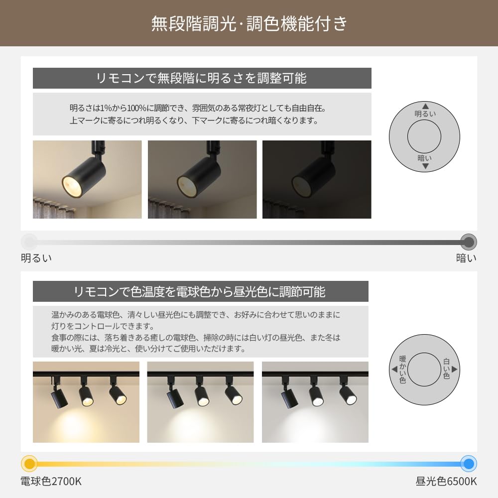 Spotlight for Duct Rails, Built-in LED Bulb, 100W, Integrated LED, Light, for Lighting Rails, Warm White and Daylight White, Stylish Spot Lighting