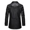 Cappotti in Pelle da Uomo alla Moda Uomo Casual da Affari Trench in Ecopelle Giubbotti Lunghi in Pelle di Qualità da Motociclista