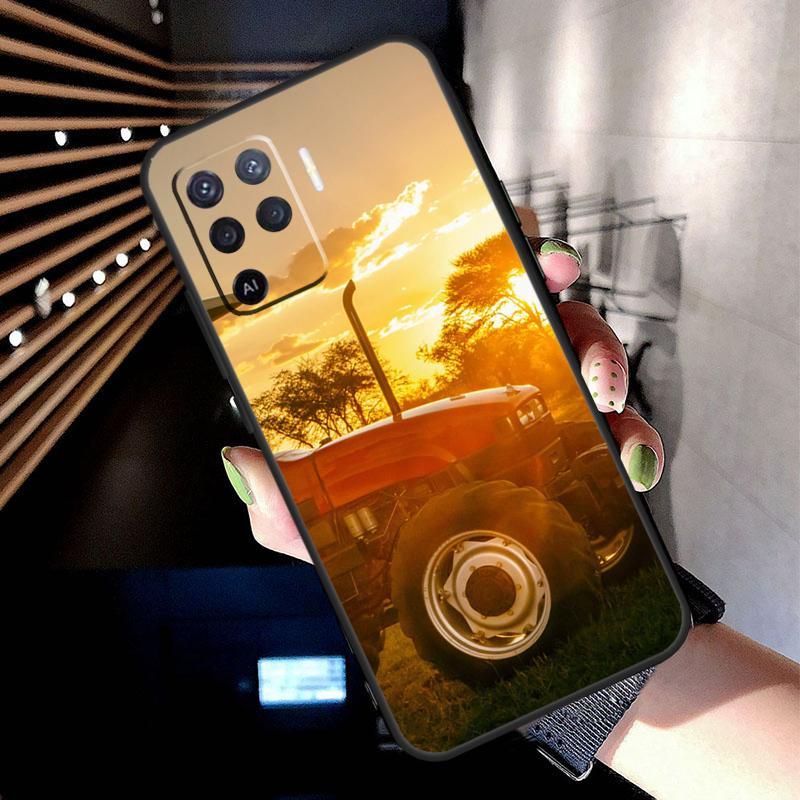Farm Vehicle Tractor Case For Oppo A74 A54 A94 A80 A60 A40 A18 A38 A58 A78 A98 A96 A76 A16 A15 A17 A57 A77 A5 Pro