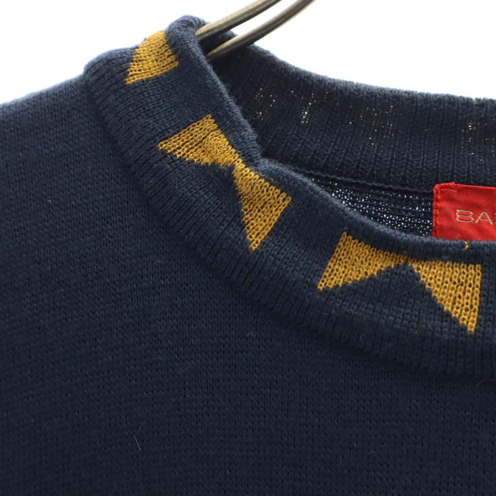 Balenciaga 90s 100% Wool, Old Long Sleeve Sweater M Navy System Knit Men's Used