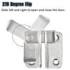 Stainless steel cabinet door lock buckle sliding door buckle anti opening drawer padlock door bolt door buckle 40 x 45 mm left opening small  silver