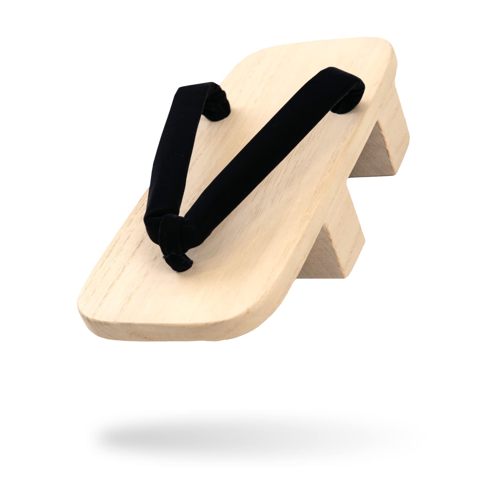 

[Ai-Ai] Men s White Paulownia Wood Geta Sandals, Two-Toothed, Made in Japan (Black, x_l)