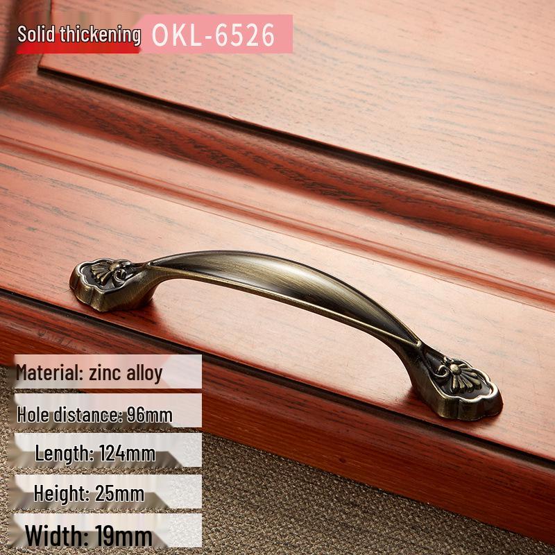 Tragatoare clasice europene din cupru antic pentru dulapuri de bucatarie si garderobe in verde si rosu