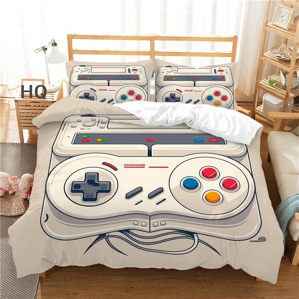 Spielkonsole Bedruckte Bettbezüge Doppelbett Bettwäsche-Set Bezug Mann Kind Design Hochrangige Heimtextilien