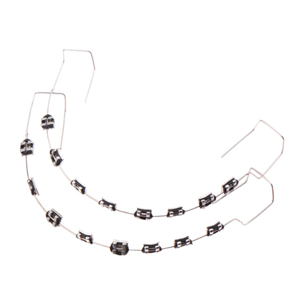 Fake Braces Colorful Brackets For Teeth Temporary Metal Wires Metal Bracket Orthodontic Ligature Ties Dental Decor Accessories