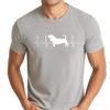Funny Tshirt Street Wear Unisex Oneck Tshirt Casual Dachshund Heartbeat Silhouette Design Minimalist Teeshirt Teenagers Tee Shirt