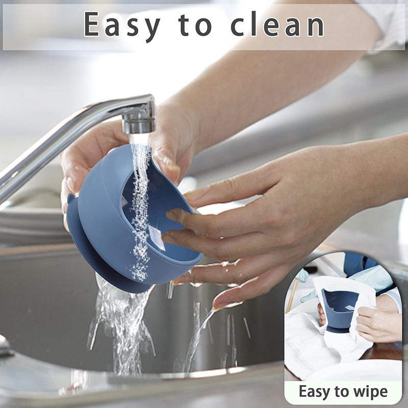 Creative Simple Baby Food Complementary Training Bowl Two-piece Silicone Bowl Spoon