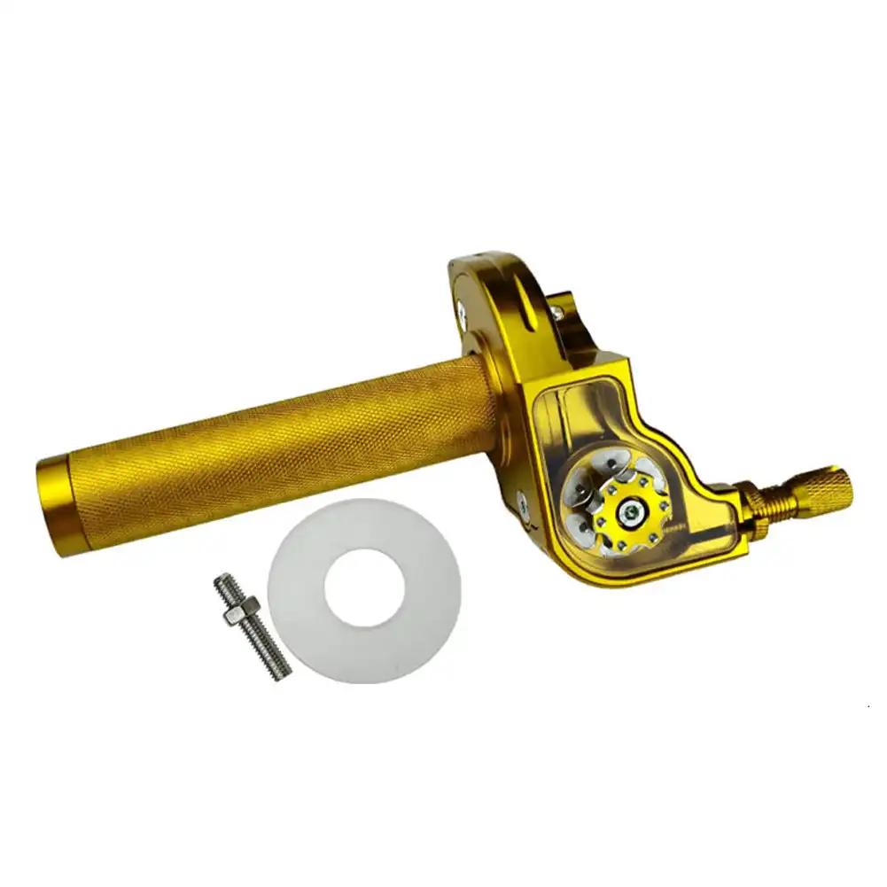 7/8" Throttle Grip Twist Quick Action Gas Throttle Settle With Cable For 50cc 125cc 150cc M10*1.5 Motorcycle Moped Scooter Bike