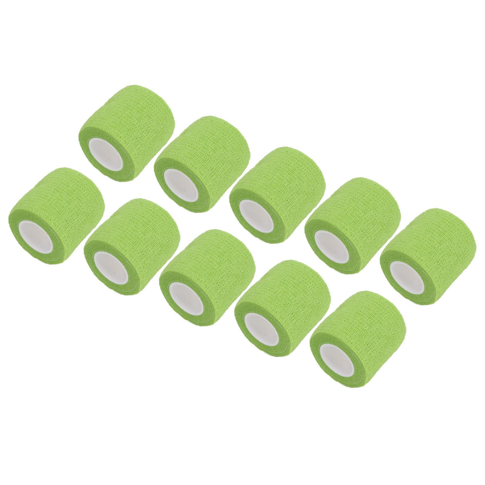 

10 шт. самоклеящаяся эластичная повязка многофункциональная одноразовая противоударная нескользящая ручка для татуировки трава зеленый