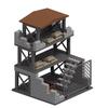 WWII Military Base Building Blocks Set: Observation Tower & Machine Gun Assembly Blocks