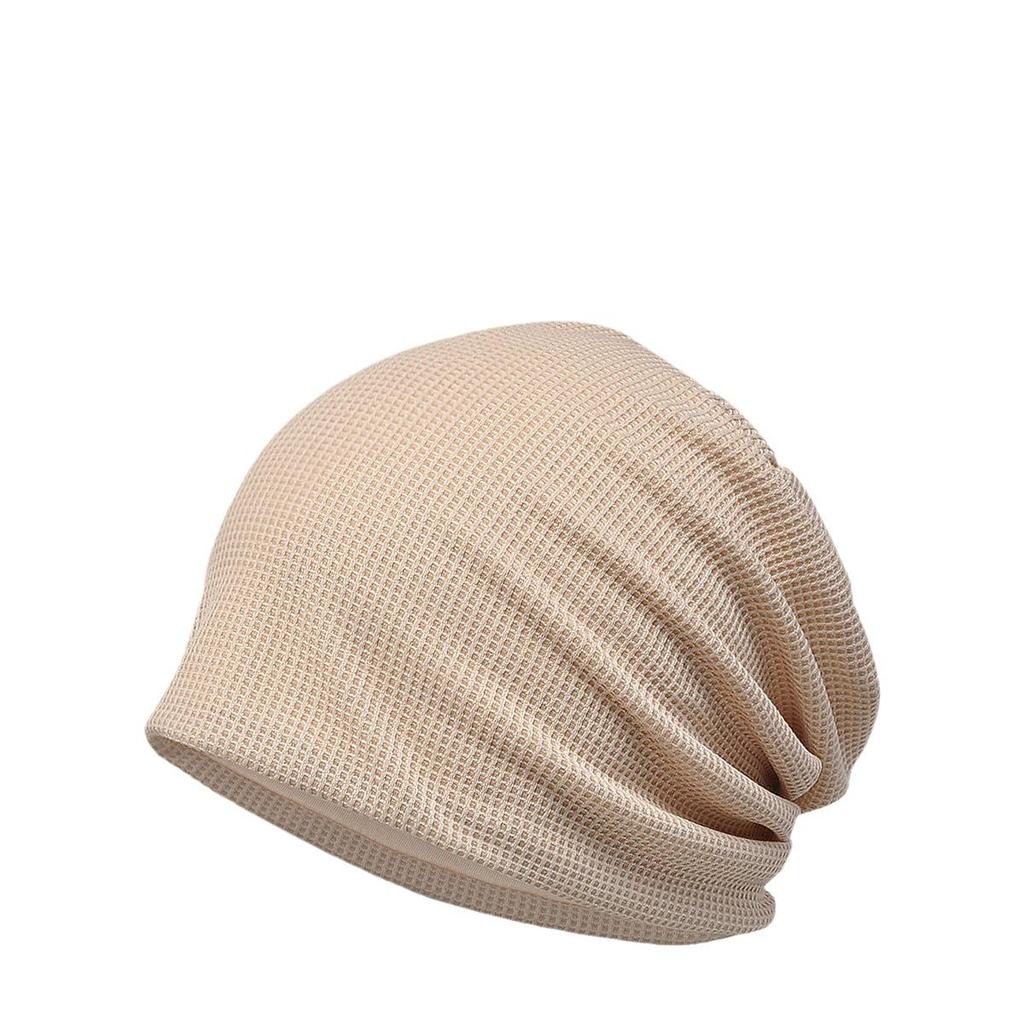 Women's Japanese & Korean Three-Legged Bird Beanie: Lightweight Waffle Cotton Sleep Cap for Spring/Summer Fashion