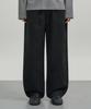 EXCONTAINER Curved Wide Cotton Pants (Black)