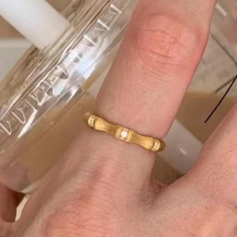 Anillo Liso de Diamantes Para Mujer, Con un Diseño de Lujo Ligero y Nicho, Anillo Versátil para el Dedo Índice, Sensación de Alta Gama, Exquisita Abertura de Anillo Ajustable