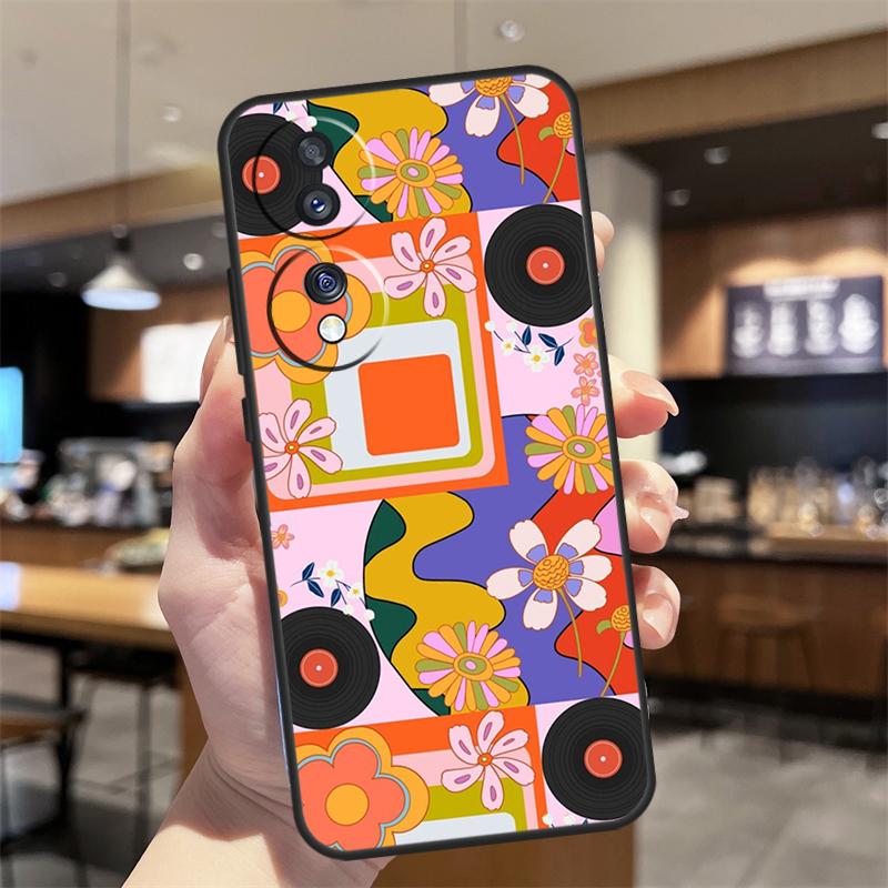 retro Groovy hippie boho rainbow Case For Honor Magic 8 6 7 Pro Honor 400 200 70 90 Lite X8b X8c X9a X9b X9c X9d Win RT Cover