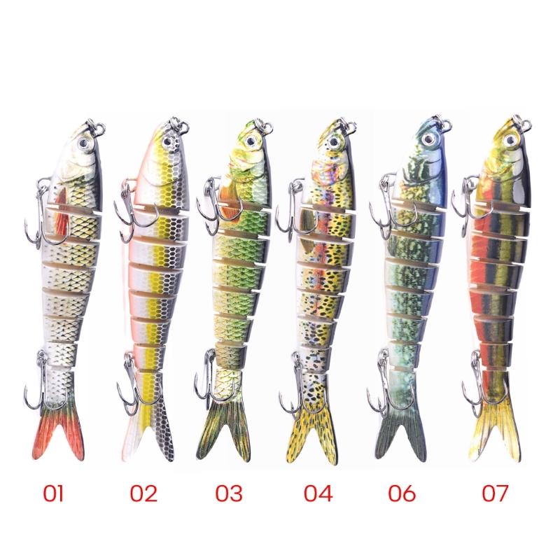 Multi-Section Artificial Fishing Lures Fishhooks Jointed Swimbait Crankbait Fishing Realistic 3D Sinking Swimming Baits
