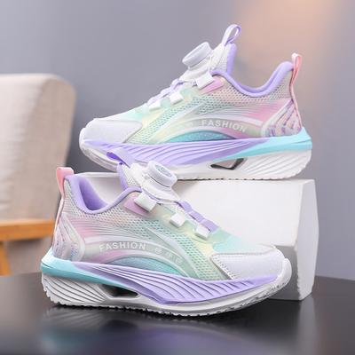New Boys 'running Shoes Mesh Breathable Girls' Running Soft Soles Light Non-slip Wear-resistant Middle Large Children's Sports