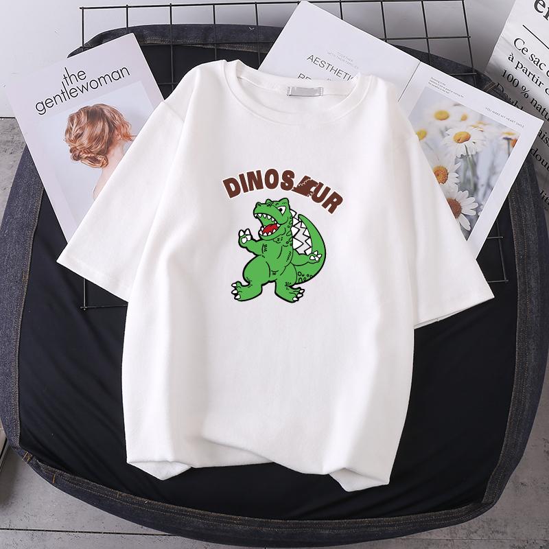 Letní tričko s krátkým rukávem oversized triko Roztomilý vzor topů Dámská trička Tričko se vzorem zvířecí kachny Bílá dámská trička