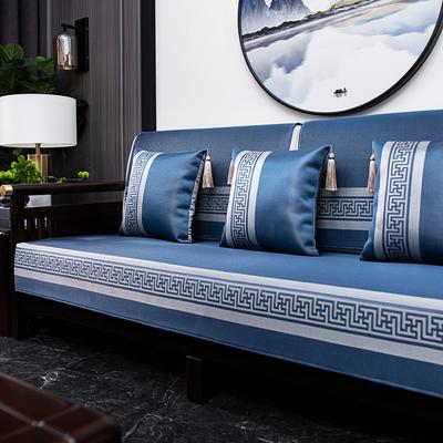 New Chinese Summer Sofa Cushion Ice Silk Mat Cushion Mahogany Seat Cushion Modern Chinese Solid Wood Sofa Seat Cushion Cover Towel