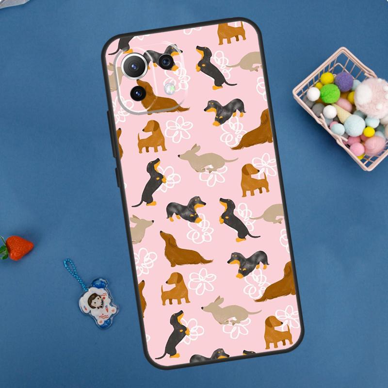 Cartoon Dachshund Dog Case For Xiaomi 14 13 15 Ultra 11T 12T 13T 14T Pro POCO X7 Pro X3 X5 F5 F6 M6 X6 Pro Cover