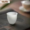 2pc/lot Ice Jade Porcelain Teacup Japanese Tea Bowl Beautiful Tea Cup Tea-tasting Fragrance Cup Chazhan Master Cups Tea 60ml