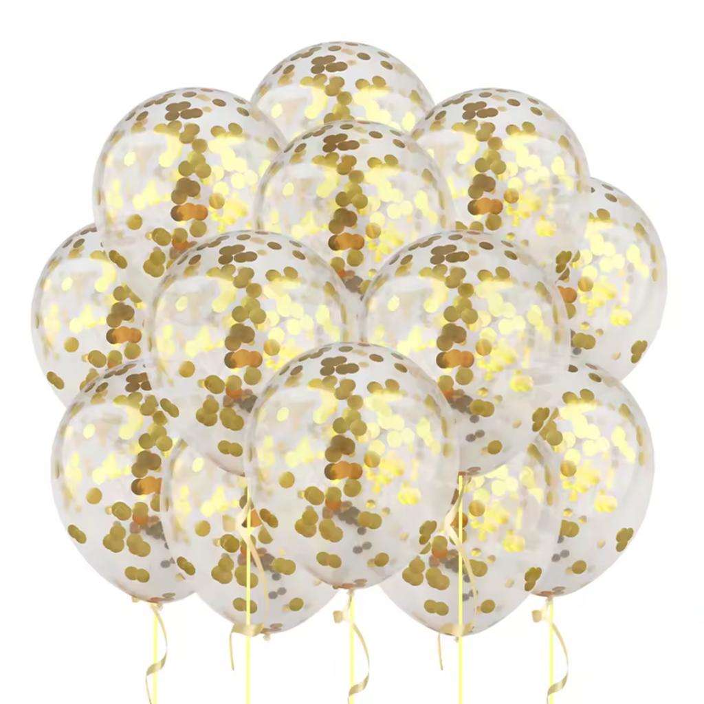 20pcs 12inch Confetti Metallic Metal Balloons Gold Blue Pink Latex Ballon Wedding Birthday Party Decoration Baby Shower Globos