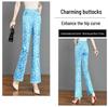 Elastic Waist Women's Plaid Micro Flare Pants - Summer Versatile 2025 Slimming Bodycon Stretchy Fashion.