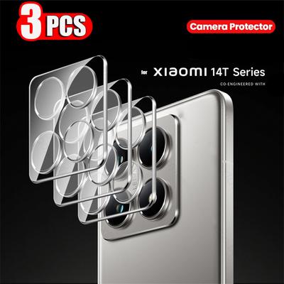 3Pcs for Xiaomi 14T/ 14T Pro HD Clear Dual-Layers Lens Camera Tempered Glass Protector Case for Xiaomi Mi14T Mi 14T 14TPro Cover