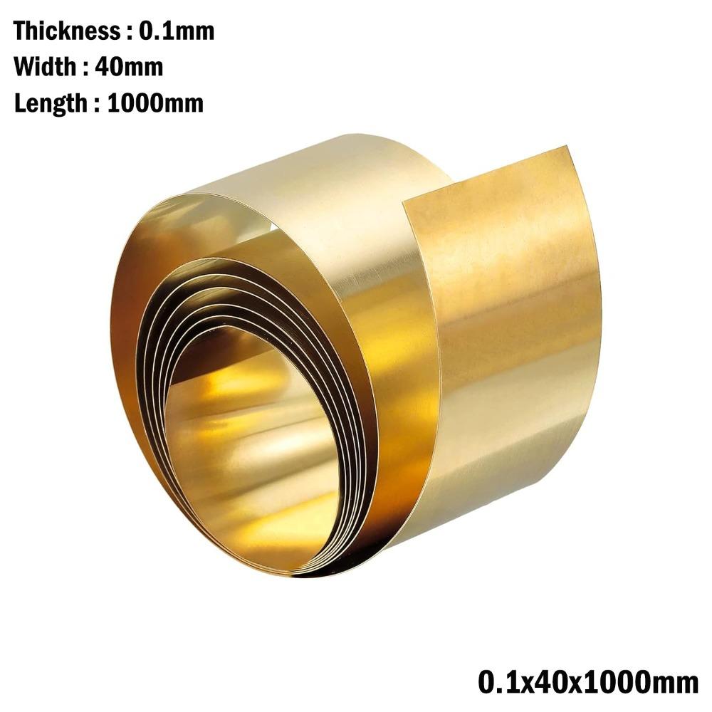 New Thick 0.1-0.5mm Brass Sheet Brass Flat Width 10-60mm Length 1000mm Brass Strip Brass Metal