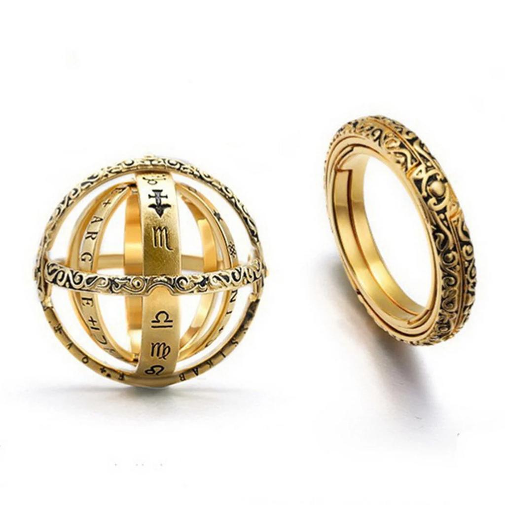 Astronomical All Rings Women Exquisite Men Creative Complex Rotating Cosmic Finger Ring Jewelry Fashion Couple Vintage Ring