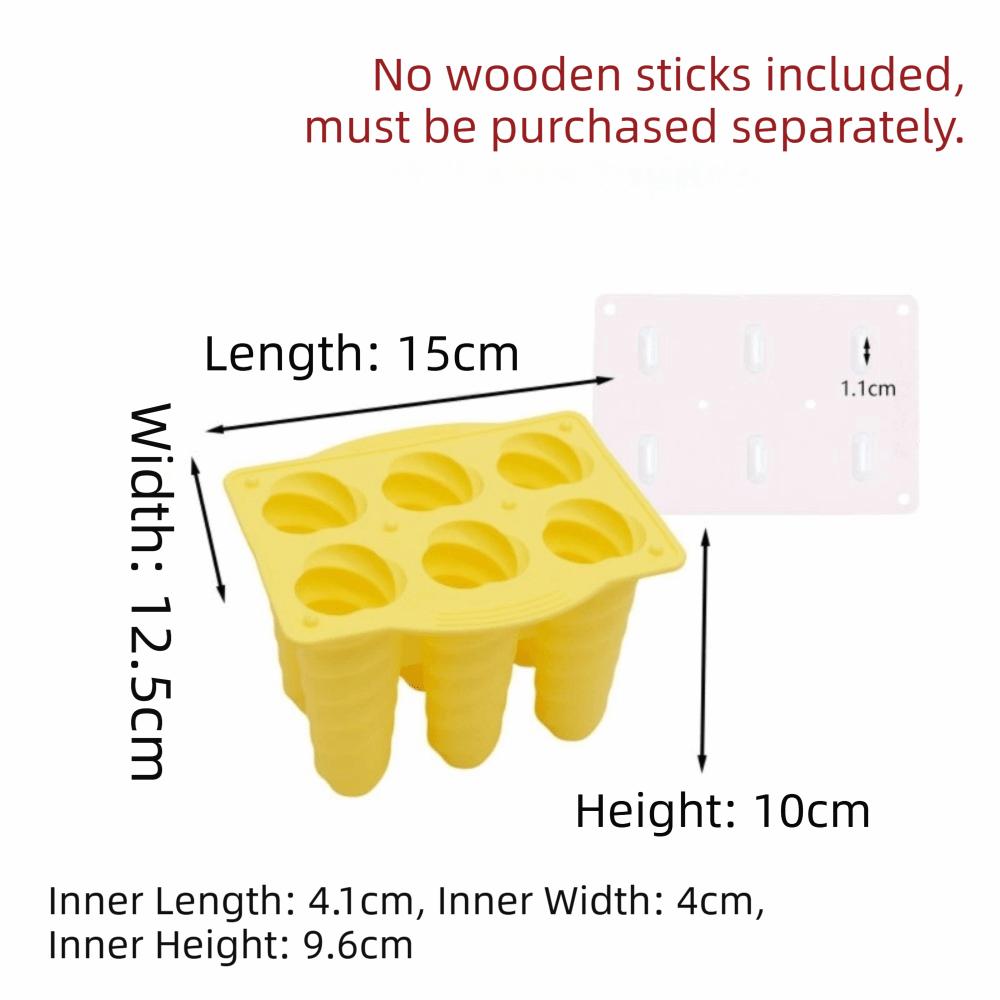 Reusable Ice Cream Popsicle Mold Creative Design Wood Stick Homemade Ice Box Easy Release DIY Popsicle Mold Cube Tray