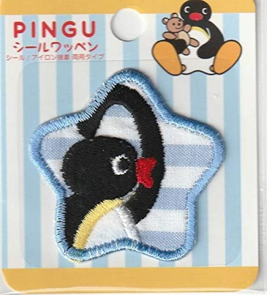 Inagaki Clothing PINGU Star Sticker PGS001 Patch, Iron-On Adhesive,