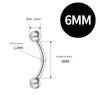 925 Sterling Silber Augenbrauenring Bauchnabelring Bauchnabelstecker Bauchnabelpiercing Bauchnagel Mini Ohne Belastung Mode Anti-Allergie 3mm Kugel Radian