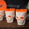 3Pcs LED Light Halloween Drinking Cup Skull Glowing Wine Water Cup for Halloween Party Decoration Home Bar Supplies Horror Props