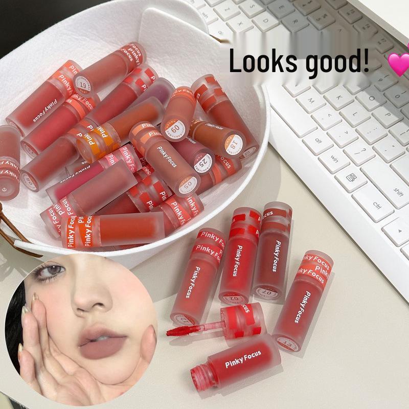 PinkyFocus Velvet Matte Lip Mud: 26 Shades of Long-lasting, Pigmented Lipstick for Women